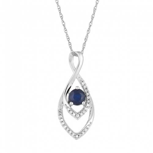 白色 ホワイト ゴールド ダイヤモンド ラップ Wrap 10k White Gold Sapphire Diamond Accent Infinity Pendant Whgold Elteachermurcia Com