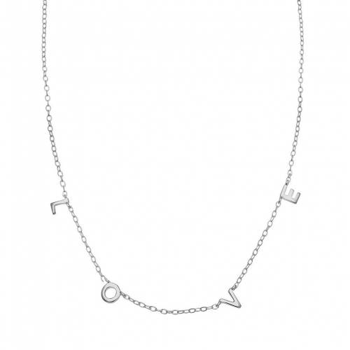 銀色 シルバー ネックレス LOVE" 【 PRIMROSE STERLING SILVER PENDANT STATIONS CHAIN NECKLACE / 】 ジュエリー アクセサリー レディースジュエリー ペンダント|スニケス