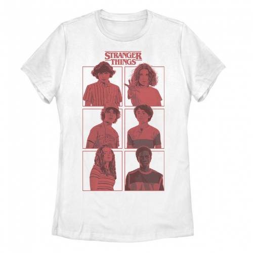 Licensed Character キャラクター 赤 レッド ボックス Tシャツ 白色 ホワイト ジュニア キッズ Red Licensed Character Stranger Things Group Shot Box Up Tee White Rvcconst Com