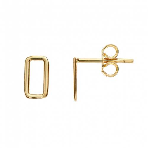 ゴールド イヤリング 【 UNBRANDED 14K GOLD OPEN RECTANGLE EARRINGS / 14K GOLD 】 ジュエリー アクセサリー レディースジュエリー｜スニケス