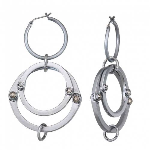 Simply Vera Vera Wang フープ イヤリング Simply Vera Wang Jet Tone Layered Drop Hoop Earrings Smartnewsline Com