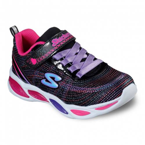 宅送 スケッチャーズ Skechers スケッチャーズ スニーカー 運動靴 黒色 ブラック S Skechers S Lights Shimmer Beams Sparkle Glitz Light Up Shoes Black Multi キッズ ベビー マタニティ スニケス 格安即決 Neostudio Ge