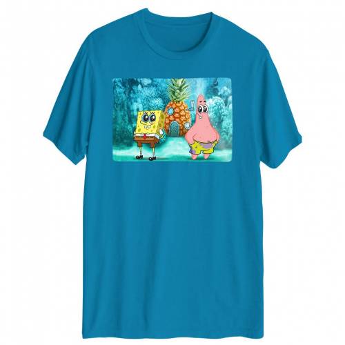 Licensed Character キャラクター スポンジボブ Tシャツ メンズ Licensed Character Spongebob Squarepants Home Sweet Tee Turquoise Ezenroute Com