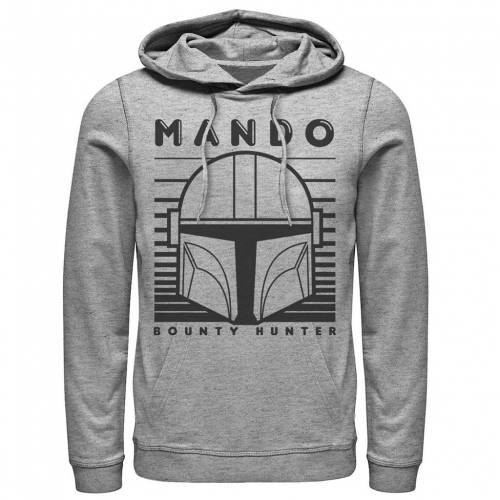 Licensed Character キャラクター フーディー パーカー ヘザー スターウォーズ メンズ Heather Licensed Character The Mandalorian Moff Gideion Badge Stamp Hoodie Athletic Andapt Com