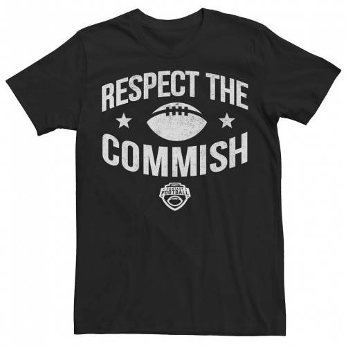 キャラクター 白色 ホワイト ロゴ Tシャツ 黒色 ブラック 【 LICENSED CHARACTER ESPN FANTASY FOOTBALL RESPECT THE COMMISH WHITE LOGO TEE / BLACK 】 メンズファッション トップス カットソー｜スニケス