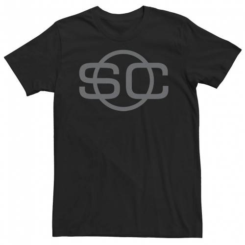 キャラクター 灰色 グレー ロゴ Tシャツ 黒色 ブラック 【 LICENSED CHARACTER ESPN SPORTSCENTER GREY CIRCLE LOGO TEE / BLACK 】 メンズファッション トップス カットソー