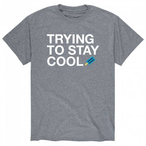 Licensed Character キャラクター クール Tシャツ 灰色 グレー メンズ Licensed Character Trying To Stay Cool Tee Grey Andapt Com
