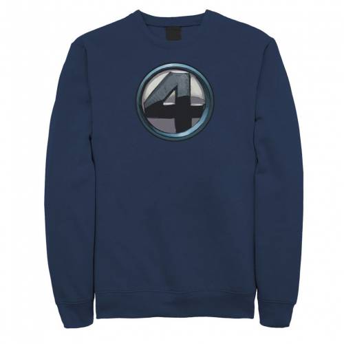 Licensed Character キャラクター ロゴ スウェットシャツ トレーナー 紺色 ネイビー メンズ Licensed Character Marvel Fantastic Four Large Center Chest Logo Sweatshirt Navy Rvcconst Com