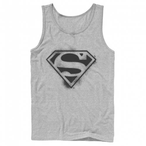 Licensed Character キャラクター ディーシー コミックス ロゴ タンクトップ ヘザー メンズ Dc Heather Licensed Character Comics Superman Spray Paint Stencil Logo Tank Athletic Rvcconst Com
