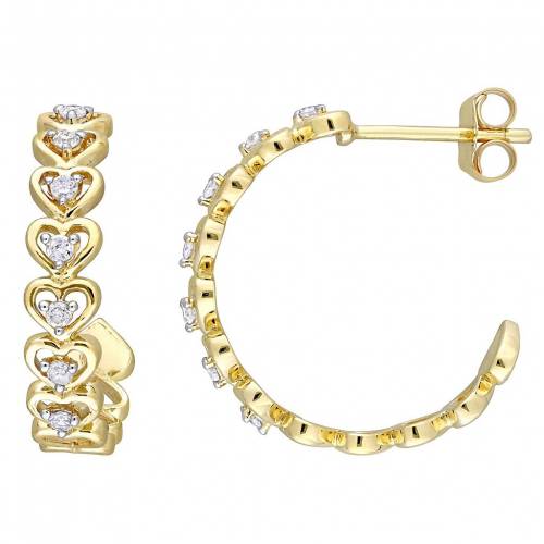 ゴールド ダイヤモンド フープ イヤリング T.W 【 STELLA GRACE 10K GOLD 1/5 CARAT DIAMOND HOOP EARRINGS / 10K GOLD 】 ジュエリー アクセサリー レディースジュエリー