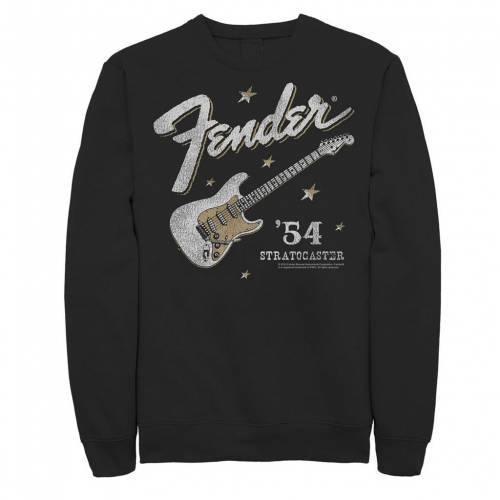 Licensed Character キャラクター スウェットシャツ トレーナー 黒色 ブラック 54 メンズ Licensed Character Fender Stratocaster Sweatshirt Black Andapt Com