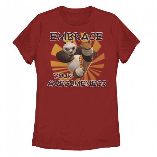 【★百貨店SALE★6/11夜夜中2時迄】文字記号 グラフィック プルオーバー 赤 赤いこと 【 LICENSED CHARACTER KUNG FU PANDA EMBRACE YOUR AWESOMENESS PO PORTRAIT GRAPHIC TEE / RED 】 キッズ もの言う花 マタニティ トップス カットソー