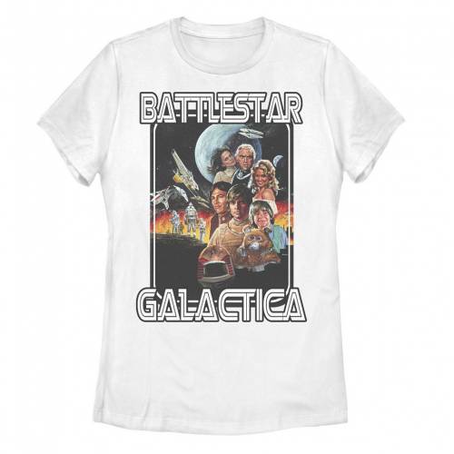 Retro ギャラクティカ キッズ Tee ファッションブランド Licensed キャラクター トップス Galactica ファッション Tシャツ カジュアル Battlestar Graphic 白色 White Galactica スニケス ジュニア キッズ グラフィック ホワイト Poster Character