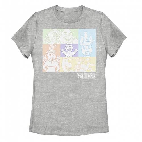 【★百貨店SALE★6/11夜夜中2時迄】文字記号 ボックス席 プルオーバー ギョリュウモドキ 【 LICENSED CHARACTER SHREK GROUP SHOT PASTEL BOX UP TEE / ATHLETIC HEATHER 】 キッズ もの言う花 マタニティ トップス カットソー