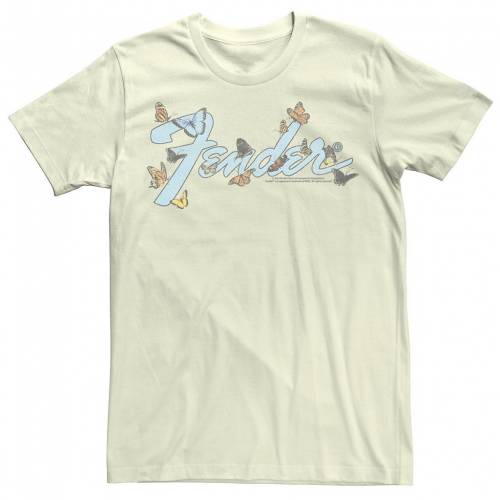 キャラクター ロゴ Tシャツ ナチュラル 【 LICENSED CHARACTER FENDER BUTTERFLY LOGO TEE / NATURAL 】 メンズファッション トップス カットソー