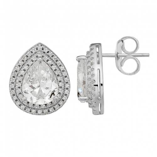 イヤリング 【 SOPHIE MILLER STERLING CUBIC ZIRCONIA TEARDROP HALO EARRINGS / 】 ジュエリー アクセサリー レディースジュエリー｜スニケス 27,690円