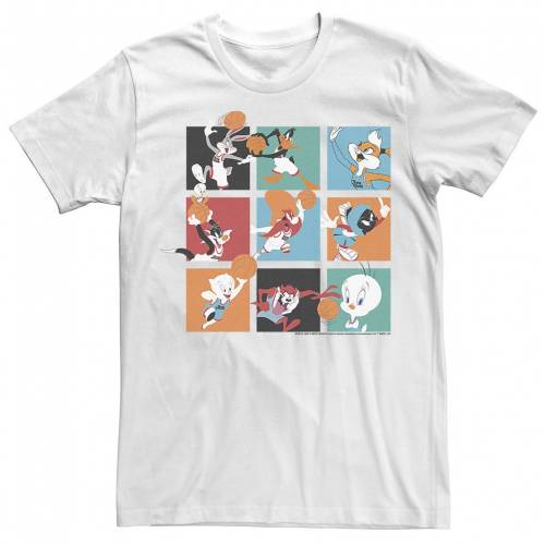キャラクター ジャム アクション Tシャツ 白色 ホワイト スペースジャム 【 LICENSED CHARACTER SPACE JAM 2 TUNE SQUAD ACTION PORTRAIT PANELS TEE / WHITE 】 メンズファッション トップス カットソー｜スニケス