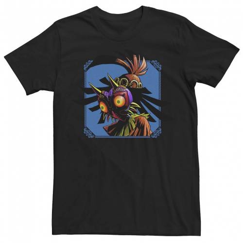 キャラクター レジェンド ダウン 青色 ブルー Tシャツ 【 LICENSED CHARACTER LEGEND OF ZELDA SKULL KID PEERS DOWN BLUE TEE / 】 メンズファッション トップス カットソー｜スニケス