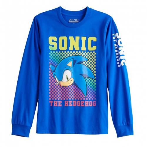 楽天市場 キャラクター グラフィック Tシャツ 青色 ブルー ジュニア キッズ Licensed Character Sonic The Hedgehog Graphic Tee Blue スニケス