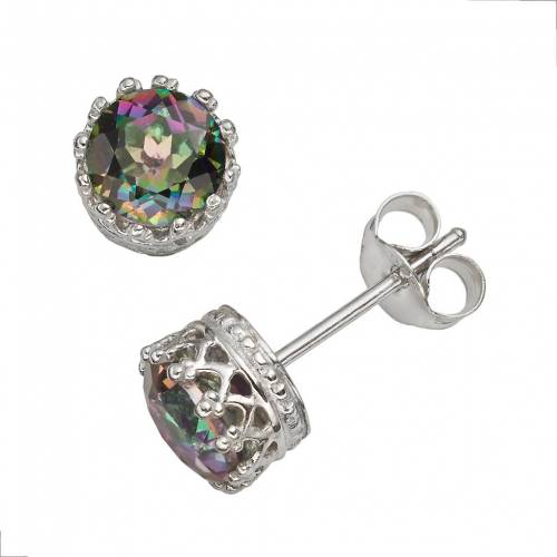 銀色 シルバー 虹色 レインボー イヤリング 【 UNBRANDED DESIGNS BY GIOELLI STERLING SILVER RAINBOW QUARTZ STUD EARRINGS / MULTI NONE 】 ジュエリー アクセサリー レディースジュエリー|スニケス