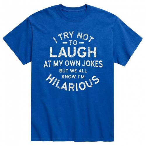 文字記号 ティーシャツ 【 LICENSED CHARACTER I TRY NOT TO LAUGHT AT MY OWN JOKES TEE / 】 メンズ流行り物 トップス カットソー メンズファッション-トップス