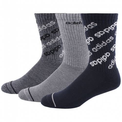 アディダス 靴下 レッグウェア カジュアル ファッション ソックス アディダス 靴下 3個入 クルー Adidas 靴下 青色 ブルー メンズ Adidas 3pack Linear Repeat Crew Socks Blue スニケス