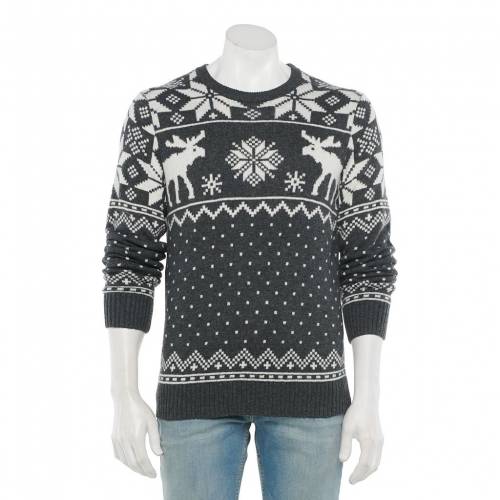 人気のファッションブランド Sonoma Goods For Life トレーナー ウィンター Sonoma Goods For Life Patterned Crewneck Sweater Winter Print メンズファッション トップス ニット セーター 大特価 Corporacioncultam Cl