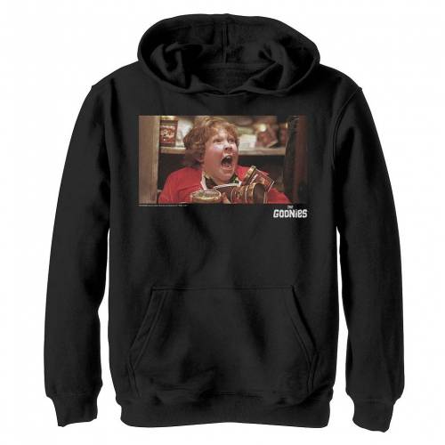 偉大な Licensed Character キャラクター タイム スウェットシャツ トレーナー 黒色 ブラック Licensed Character The Goonies Chunk Snack Time Portrait Sweatshirt Black キッズ ベビー マタニティ トップス スウ 超特価激安 Www Facisaune Edu Py