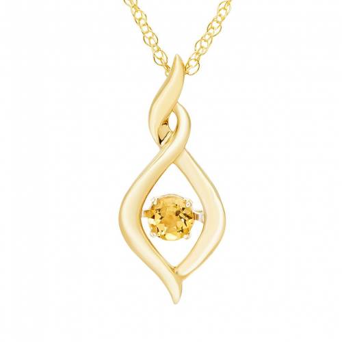 ボストン ゴールド 銀色 シルバー 【 BOSTON BAY DIAMONDS BRILLIANCE IN MOTION 14K GOLD OVER SILVER CITRINE DANCING GEMSTONE TWISTED INFINITY PENDANT / GOLD TONE 】 ジュエリー アクセサリー レディースジュエリー ネック｜スニケス