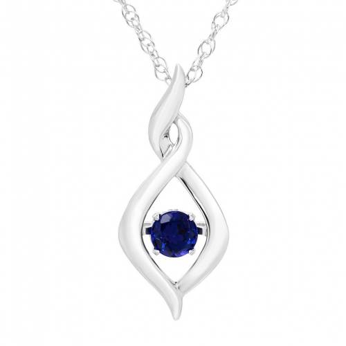 ボストン 銀色 シルバー 【 BOSTON BAY DIAMONDS BRILLIANCE IN MOTION STERLING SILVER LAB-CREATED SAPPHIRE DANCING GEMSTONE TWISTED INFINITY PENDANT / 】 ジュエリー アクセサリー レディースジュエリー ネックレス ペンダ｜スニケス