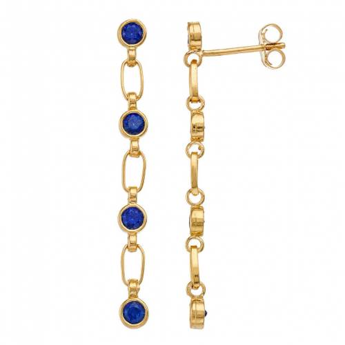 銀色 シルバー 青色 ブルー イヤリング 【 KRISTEN KESHO STERLING SILVER LAB-CREATED BLUE SAPPHIRE DANGLE DROP EARRINGS / 】 ジュエリー アクセサリー レディースジュエリー｜スニケス
