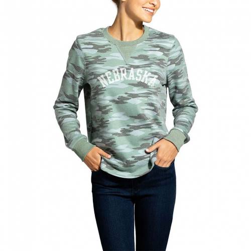 スウェット トレーナー 低価格の Neb Sweatshirt Pullover Comfy Camo Unbranded Green グリーン 緑 トレーナー スウェットシャツ コーンハスカーズ ネブラスカ カモ柄 Unbranded