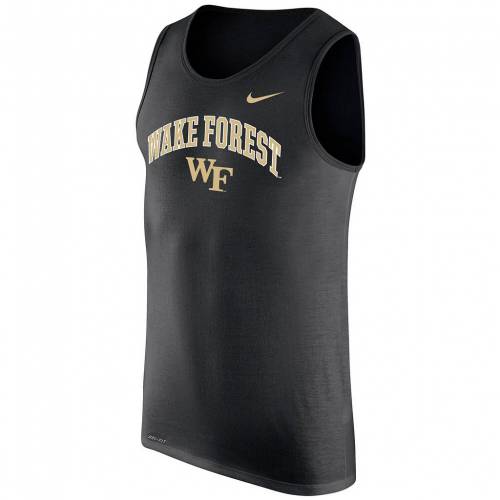 値引 ナイキ Nike 黒色 ブラック フォレスト ロゴ パフォーマンス タンクトップ Nike Black Wake Forest Demon Deacons Arch Logo Performance Wfu メンズファッション トップス タンクトップ 代引不可 Www Habs Edu Kw