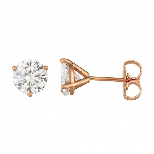 ローズ ゴールド イヤリング & T.W. 【 CHARLES & COLVARD 14K ROSE GOLD 2 CARAT LAB-CREATED MOISSANITE MARTINI STUD EARRINGS / 14K ROSE GOLD 】 ジュエリー アクセサリー レディースジュエリー