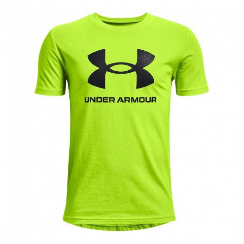 ファッション アンダーアーマー アンダーアーマー ロゴ Under Armour 黄色 ロゴ Tシャツ Armour Tシャツ カットソー カジュアル ジュニア キッズ ハイ イエロー アンダーアーマー Yellow Sportstyle Logo Tee High Vis スニケス