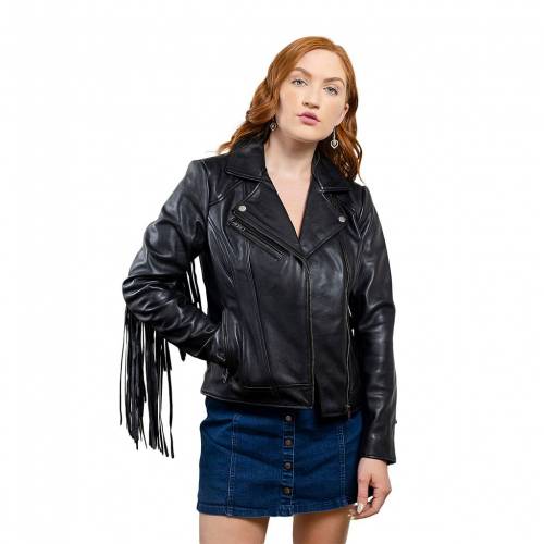 レザー ジャケット レザージャケット 【 WHET BLU DAISY FRINGED ASYMMETRICAL MOTO LEATHER JACKET / 】｜スニケス