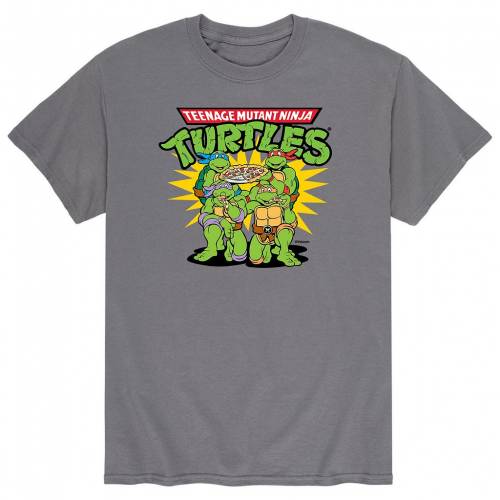 灰色 ファッション グレー Turtles Grey Tシャツ メンズ キャラクター カジュアル Mutant ファッションブランド Character Licensed Ninja Teenage Mutant Turtles Pizza Dudes Tee Grey スニケス