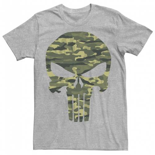 マーベル 家鴨柄 ティーシャツ 【 MARVEL THE PUNISHER CAMO SKULL SYMBOL TEE / 】 メンズ流行り物 トップス カットソー トップス-メンズファッション-Tシャツ・カットソー