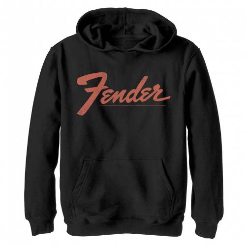 キャラクター 橙 オレンジ ロゴ フーディー パーカー 黒色 ブラック ジュニア キッズ Orange Licensed Character Fender Simple Logo Hoodie Black Cdm Co Mz