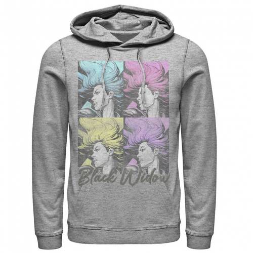 キャラクター 黒色 ブラック フーディー パーカー ヘザー メンズ Heather Licensed Character Marvel Black Widow Pop Hoodie Athletic Sermus Es