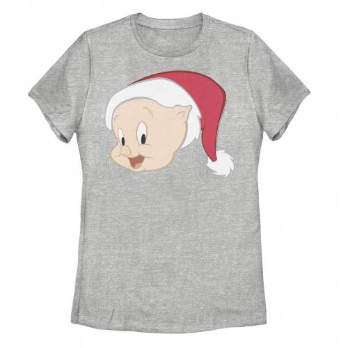 【★百貨店SALE★6/11夜夜中2時迄】文字記号 クリスマス プルオーバー 【 LICENSED CHARACTER LOONEY TUNES CHRISTMAS PORKY PIG SANTA TEE / 】 キッズ もの言う花 マタニティ トップス カットソー