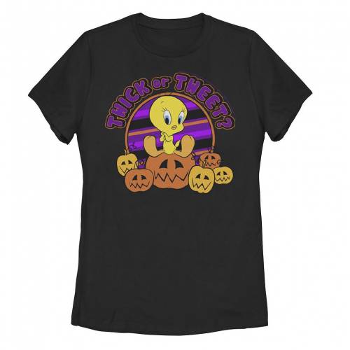【★百貨店SALE★6/11夜夜中2時迄】文字記号 プルオーバー 黒いこと 黒いこと 【 LICENSED CHARACTER LOONEY TUNES HALLOWEEN TWEETY BIRD TWICK OR TWEET TEE / BLACK 】 キッズ もの言う花 マタニティ トップス カットソー