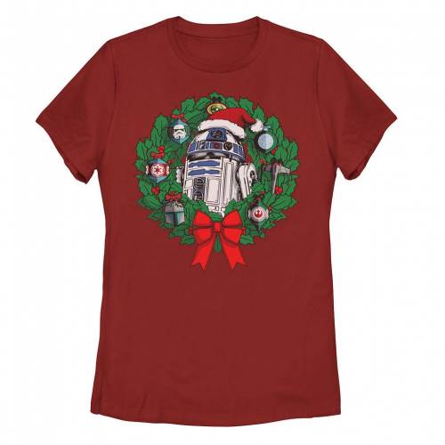 クリスマス Tシャツ 赤 レッド スターウォーズ 【 STAR WARS CHRISTMAS R2-D2 WREATH TEE / RED 】 キッズ ベビー マタニティ トップス カットソー