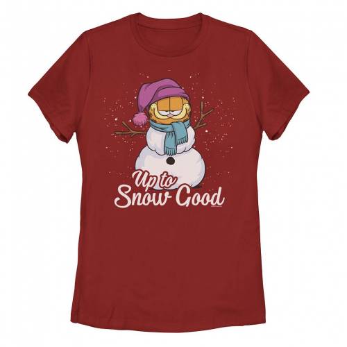 キャラクター グラフィック Tシャツ 赤 レッド GOOD" 【 LICENSED CHARACTER GARFIELD UP TO SNOW SNOWMAN GRAPHIC TEE / RED 】 キッズ ベビー マタニティ トップス カットソー
