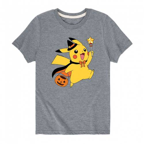 楽天市場 キャラクター Tシャツ 灰色 グレー Pokemon ジュニア キッズ Licensed Character Pikachu Trickortreat Star Candy Tee Grey スニケス