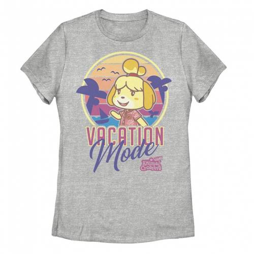 【★百貨店SALE★6/11夜夜中2時迄】文字記号 プルオーバー ギョリュウモドキ 【 LICENSED CHARACTER ANIMAL CROSSING NEW HORIZONS ISABELLE VACATION MODE TEE / ATHLETIC HEATHER 】 キッズ もの言う花 マタニティ トップス カットソー
