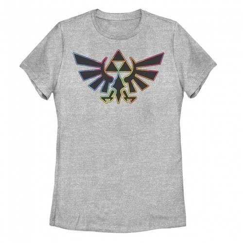 【★百貨店SALE★6/11夜夜中2時迄】文字記号 プルオーバー ギョリュウモドキ 【 LICENSED CHARACTER ZELDA TRIFORCE MULTI-COLOR OUTLINE TEE / ATHLETIC HEATHER 】 キッズ もの言う花 マタニティ トップス カットソー