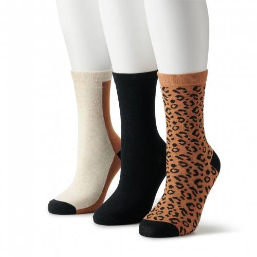 3個入りぐち ヒョウ柄 レオパード ドレス 靴下 Sonoma Goods For Life 3pack Color Block Leopard Print Dress Socks Assorted Asoreuma Org