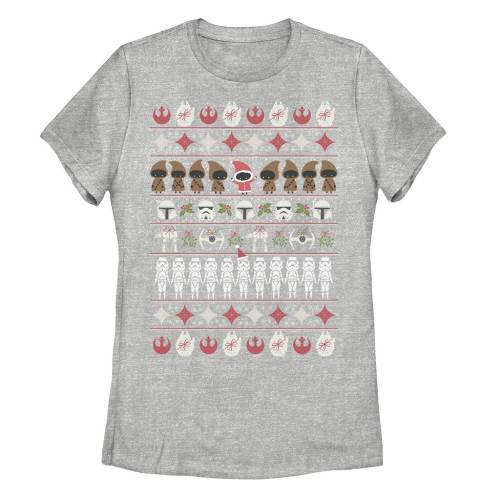 キャラクター クリスマス トレーナー Tシャツ ヘザー スターウォーズ 【 LICENSED CHARACTER STAR WARS CHRISTMAS UGLY SWEATER STYLE TEE / ATHLETIC HEATHER 】 キッズ ベビー マタニティ トップス カットソー