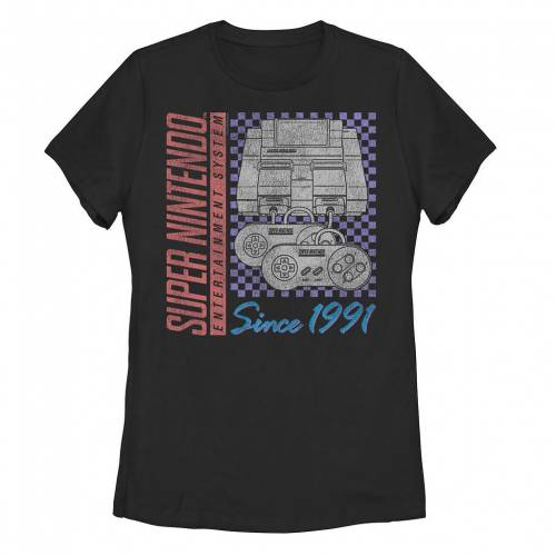 【★百貨店SALE★6/11夜夜中2時迄】文字記号 プルオーバー 黒いこと 黒いこと 【 LICENSED CHARACTER SUPER NINTENDO SINCE 1991 TEE / BLACK 】 キッズ もの言う花 マタニティ トップス カットソー